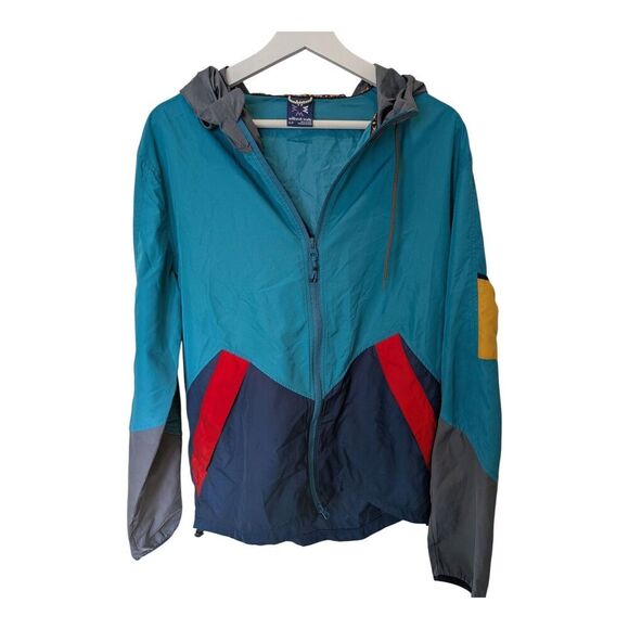 Without Walls Urban Outfitters Windbreaker Jacket Colorblock Small Petite Retro - Picture 1 of 6